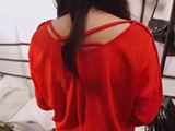 6度2016夏装韩版新款纯色薄T恤V领性感短袖露背交叉上衣女潮E6108