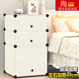 尚一简易床头柜储物柜现代简约实木纹白色欧式迷你儿童小置物柜子