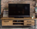 LOFT复古美式乡村实木铁艺水管电视机柜 小户型客厅家具组合定制