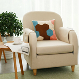 现代简约宜家风格北欧单人小沙发椅子小户型美式布艺书房办公椅子