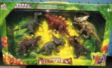 中杰铭侏罗纪恐龙玩具儿童模型霸王龙实心塑胶6个套装