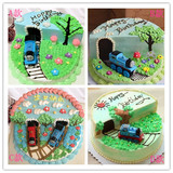 立体场景蛋糕 托马斯小火车蛋糕 卡通汽车生日蛋糕 儿童蛋糕青岛