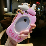 韩国猴子奶瓶奶嘴苹果6s手机壳iphone6 plus硅胶卡通6s保护套创意
