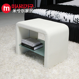 韩式简约白色床皮艺头柜 卧室简易床头柜现代时尚储物柜小床头柜