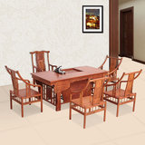 茶桌椅组合红木茶桌茶几功夫花梨木茶桌实木家具仿古客厅会客茶台