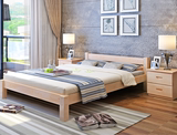 实木松木单人双人床出租床1.2客房1.5榻榻米1.8米无床头床架简易