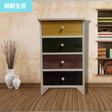 实木彩色现代简易迷你床头柜收纳柜斗柜储物柜现代简约卧室边柜子