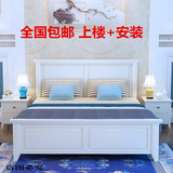 美式床地中海 实木婚床单人床液压高箱床 松木箱体环保床 1.5 1.8