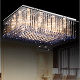 新款 LED吸顶灯具长方形水晶灯饰卧室大气客厅灯餐厅欧式现代简约