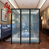 中式实木屏风隔断现代简约客厅时尚玄关折叠欧式折屏定制半透明