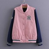 2016新款休闲卫衣春秋装MLB棒球服NY男女学生夹克情侣短款外套