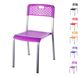 荣川塑料椅子餐椅成人简易办公椅宜家用现代简约靠背休闲电脑椅子