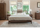 特价简约现代橡木床双人床1.5米1.8米纯实木床环保婚床 日式家具
