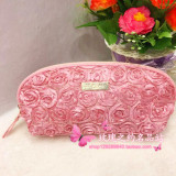 玫瑰名品 欧美大牌欧莱雅专柜赠品粉色玫瑰花化妆包收纳包超值