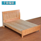 特价中式板木床1.8m双人现代夹板床1.2/1.5米出租房平板简约家具