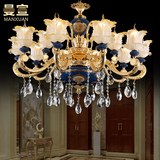 欧式水晶吊灯 奢华宫廷客厅餐厅灯 法式新古典锌合金复式楼蜡烛灯