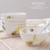 饭碗 家用陶瓷小汤碗创意餐具日式和风礼品碗套装骨瓷5寸米饭碗