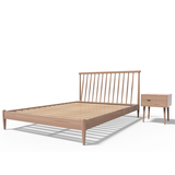 随园 实木双人床1.5现代简约原木婚床单人床北欧纯实木卧室木头床