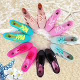 凉鞋女夏平底鞋透气洞洞鞋韩国沙滩鞋果冻鞋甜美系单鞋塑胶休闲鞋
