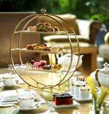 欧英式创意下午茶糕点心架 三层寿司托盘架圆形酒店餐厅自助餐架
