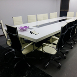 北京办公家具时尚烤漆会议桌培训简约现代长条桌办公桌椅组合长桌