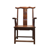 新古典南官帽椅红木椅子中式实木花梨木古典圈椅电脑椅休闲椅包邮