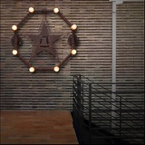 loft复古壁灯星星水管壁灯美式复古走廊阳台灯具工业风格餐厅酒吧