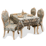 欧式高档布艺桌布长方形台布餐桌椅套布艺套装加大餐椅垫茶几桌垫