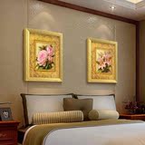 牡丹花装饰画客厅玄关卧室复古床头挂画现代花开富贵欧式壁画墙画