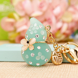 韩国创意礼品可爱水钻招财葫芦汽车钥匙扣女包包挂件钥匙链圈饰品