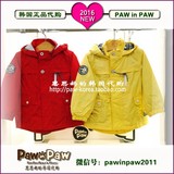paw in paw 韩国专柜正品2016春款男童儿童风衣外套ppja51101b