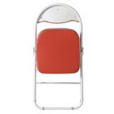 坚固靠背折叠椅 碳钢PU面红色会客椅 宽31座板高46cm 18省包邮