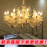 欧式蜡烛玉石水晶吊灯饰客厅灯具餐厅卧室现代奢华大厅别墅复式楼