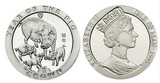 马恩岛 1995年 生肖系列 肥猪 1克朗 纪念硬币