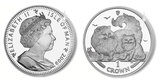 马恩岛 2009年 世界名猫系列 金吉拉猫 1克朗  纪念币