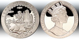 马恩岛 1997年 生肖系列 老黄牛 1克朗 纪念硬币