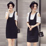 2016夏季新款女装时尚韩版修身显瘦百搭小香风潮流两件套装连衣裙