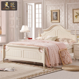 韩式床田园公主床1.5米欧式主卧室白色简约实木单双人高箱床1.8米
