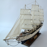 木质超大号帆船模型摆件地中海仿真实木船装饰一帆风顺工艺船礼品