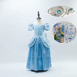 迪士尼Cinderella灰姑娘仙蒂公主裙圣诞节礼服童装女童表演连衣裙