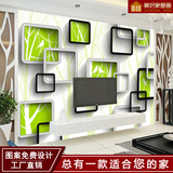 无缝壁画整张壁纸墙电视背景墙现代简约格子3D黑白绿客厅图库