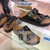 Birkenstock勃肯香港代购德国博肯男女两扣夹趾加厚增高软木拖鞋