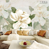 欧式现代油画花卉客厅沙发卧室电视背景墙无缝无纺布壁纸壁画墙纸