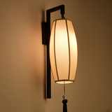 新中式壁灯现代简约铁艺走廊灯卧室布艺床头灯客厅电视背景墙壁灯