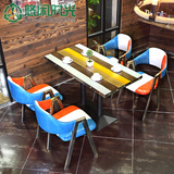 复古主题创意茶餐饮奶茶甜品店酒吧西餐厅咖啡厅桌椅组合圆桌铁艺