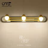 现代简约LED洗漱卫生间镜前灯 梳妆台浴室镜柜灯实木床头灯墙壁灯