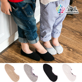 儿童船袜纯棉春夏 韩国硅胶防脱防滑地板袜 隐形纯色男女宝宝船袜