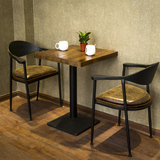 欧美loft实木长条餐桌椅组合 西餐厅桌椅 奶茶店咖啡厅桌椅组合