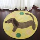 超可爱圆形地毯圆形地垫电脑椅垫卧室床边地毯儿童地毯 防滑地毯