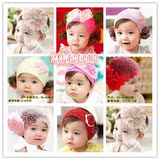 宝宝春夏季3-6-18个月婴儿空顶帽韩版公主可爱凉帽假发带摄影必备
